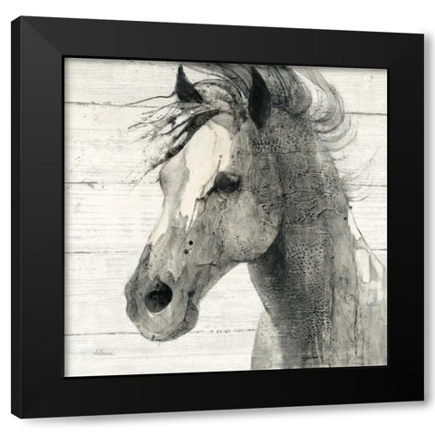 In the Wind II Shiplap Black Modern Wood Framed Art Print with Double Matting by Hristova, Albena