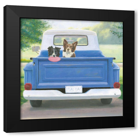 Play Day Black Modern Wood Framed Art Print with Double Matting by Wiens, James