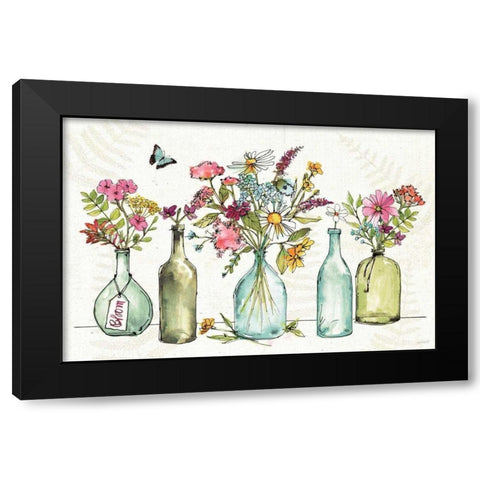 Simply Petals I Black Modern Wood Framed Art Print by Tavoletti, Anne