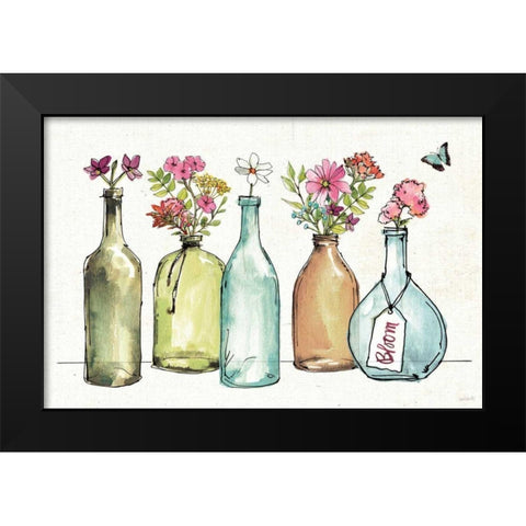 Simply Petals IV Black Modern Wood Framed Art Print by Tavoletti, Anne