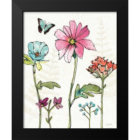 Simply Petals VII Black Modern Wood Framed Art Print by Tavoletti, Anne
