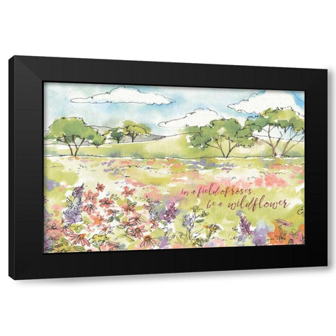 Simply Petals VIII Black Modern Wood Framed Art Print by Tavoletti, Anne