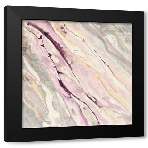 Flowing I Black Modern Wood Framed Art Print by Hristova, Albena