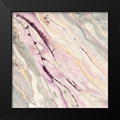 Flowing I Black Modern Wood Framed Art Print by Hristova, Albena