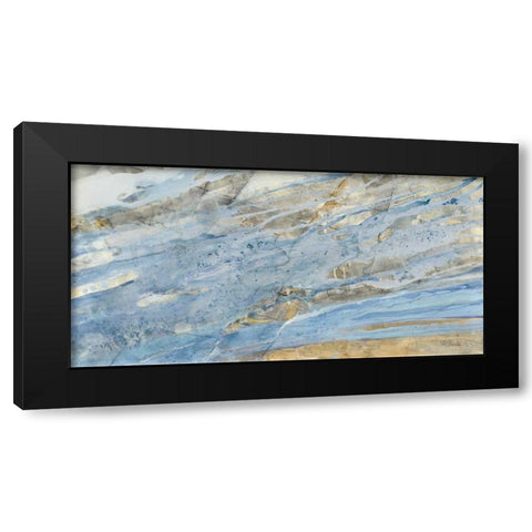 Ice Flow Black Modern Wood Framed Art Print by Hristova, Albena