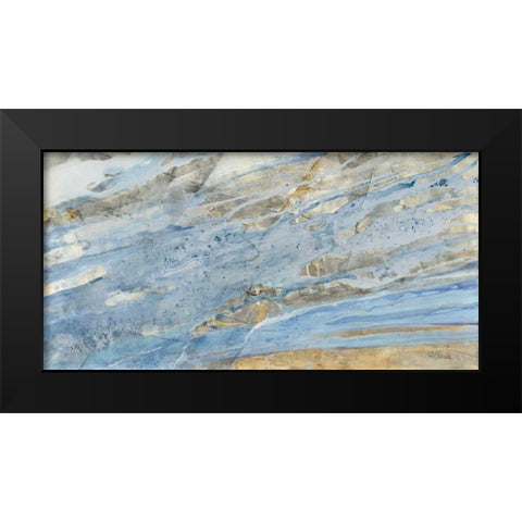 Ice Flow Black Modern Wood Framed Art Print by Hristova, Albena