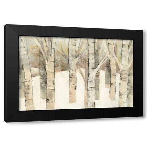 First Snow Black Modern Wood Framed Art Print by Hristova, Albena