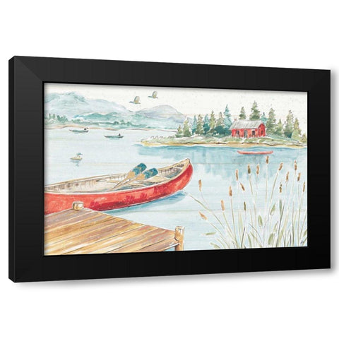 Lake Moments I Black Modern Wood Framed Art Print with Double Matting by Brissonnet, Daphne