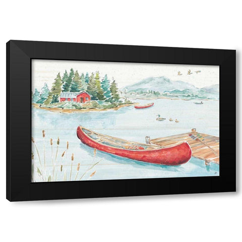 Lake Moments II Black Modern Wood Framed Art Print with Double Matting by Brissonnet, Daphne