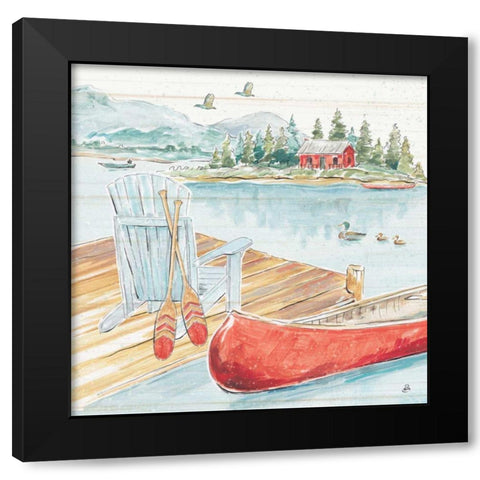 Lake Moments III Black Modern Wood Framed Art Print with Double Matting by Brissonnet, Daphne