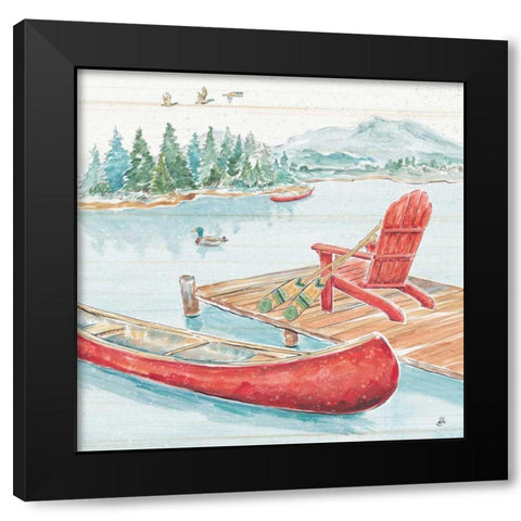 Lake Moments IV Black Modern Wood Framed Art Print with Double Matting by Brissonnet, Daphne