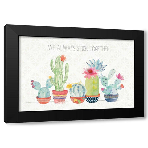 Sweet Succulents I Black Modern Wood Framed Art Print by Pela Studio