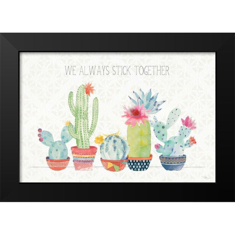 Sweet Succulents I Black Modern Wood Framed Art Print by Pela Studio