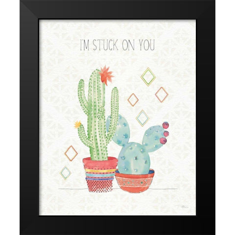 Sweet Succulents II Black Modern Wood Framed Art Print by Pela Studio
