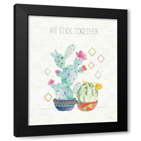 Sweet Succulents IV Black Modern Wood Framed Art Print by Pela Studio