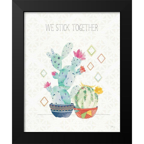 Sweet Succulents IV Black Modern Wood Framed Art Print by Pela Studio