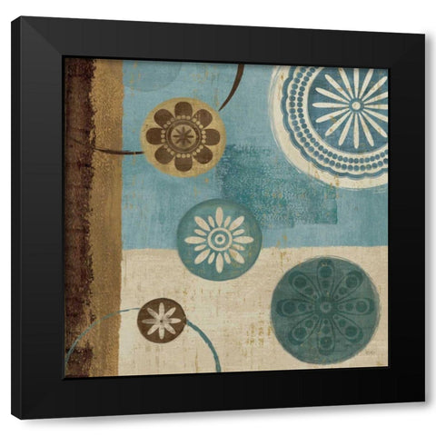 New Generation Blue II Black Modern Wood Framed Art Print by Charron, Veronique