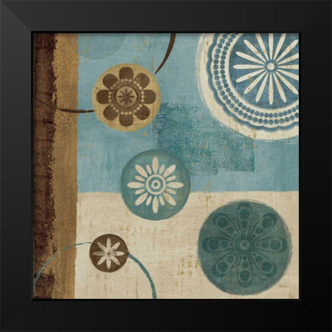 New Generation Blue II Black Modern Wood Framed Art Print by Charron, Veronique