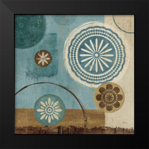 New Generation Blue III Black Modern Wood Framed Art Print by Charron, Veronique