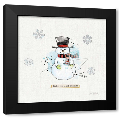 Thoughtfully Frozen II Black Modern Wood Framed Art Print by Pertiet, Katie