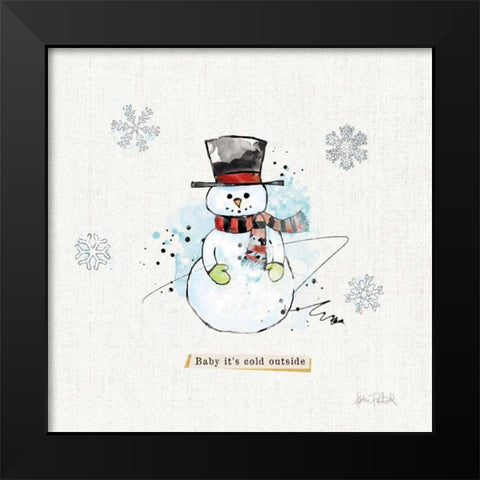 Thoughtfully Frozen II Black Modern Wood Framed Art Print by Pertiet, Katie