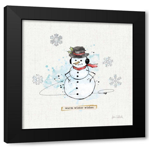 Thoughtfully Frozen V Black Modern Wood Framed Art Print with Double Matting by Pertiet, Katie
