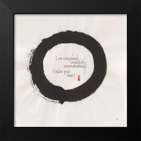 Love Completely Black Modern Wood Framed Art Print by Paschke, Chris