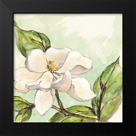 Magnolia I Black Modern Wood Framed Art Print by Paschke, Chris