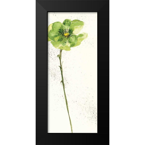 Mint Poppies I Crop Black Modern Wood Framed Art Print by Paschke, Chris