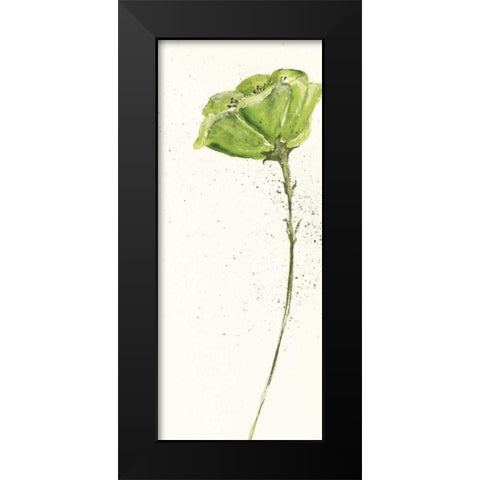 Mint Poppies II Crop Black Modern Wood Framed Art Print by Paschke, Chris