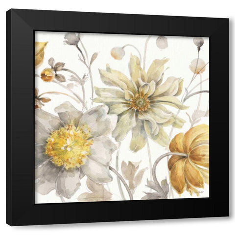 Fields of Gold III Black Modern Wood Framed Art Print by Audit, Lisa