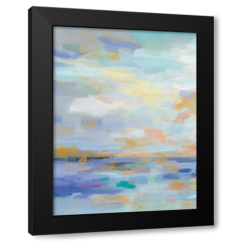 Golden Sunrise II Black Modern Wood Framed Art Print by Vassileva, Silvia