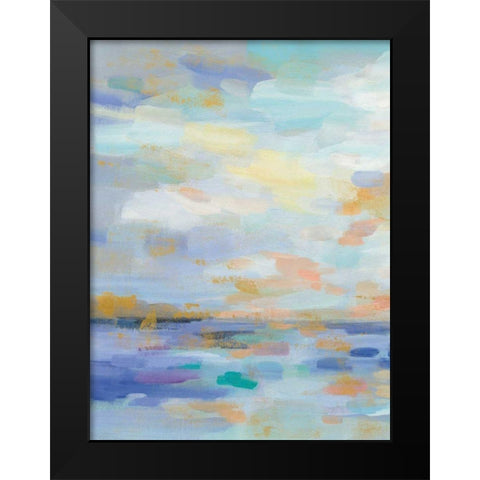 Golden Sunrise II Black Modern Wood Framed Art Print by Vassileva, Silvia
