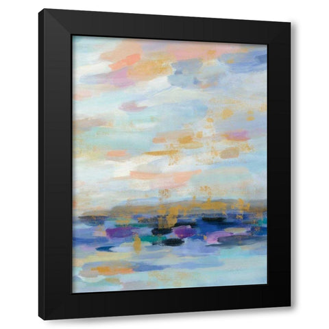 Golden Sunrise III Black Modern Wood Framed Art Print with Double Matting by Vassileva, Silvia