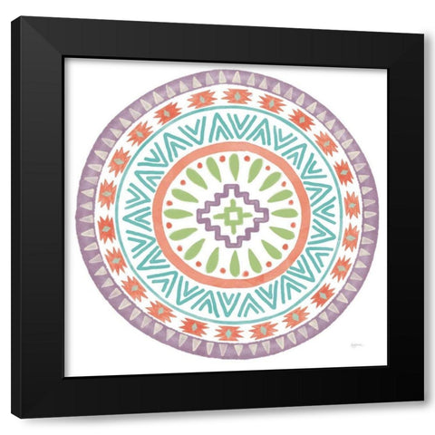 Lovely Llamas Mandala II on White Black Modern Wood Framed Art Print by Urban, Mary