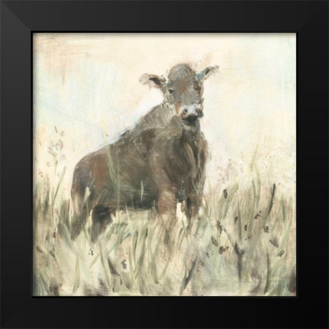 The Grazer Neutral Black Modern Wood Framed Art Print by Schlabach, Sue