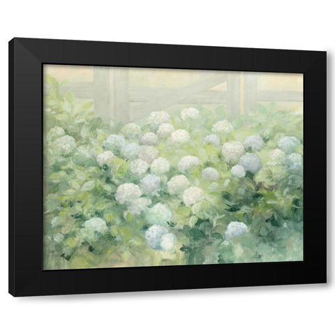 Hydrangea Lane Black Modern Wood Framed Art Print by Purinton, Julia