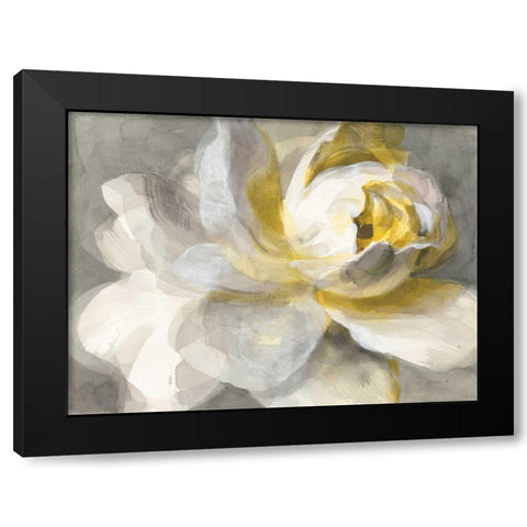 Abstract Rose Black Modern Wood Framed Art Print with Double Matting by Nai, Danhui