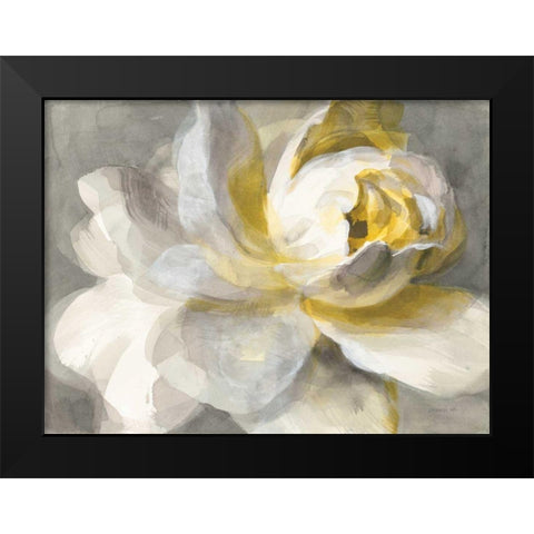 Abstract Rose Black Modern Wood Framed Art Print by Nai, Danhui