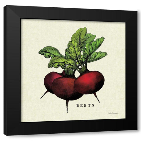 Linen Vegetable I v2 Black Modern Wood Framed Art Print with Double Matting by Studio Mousseau