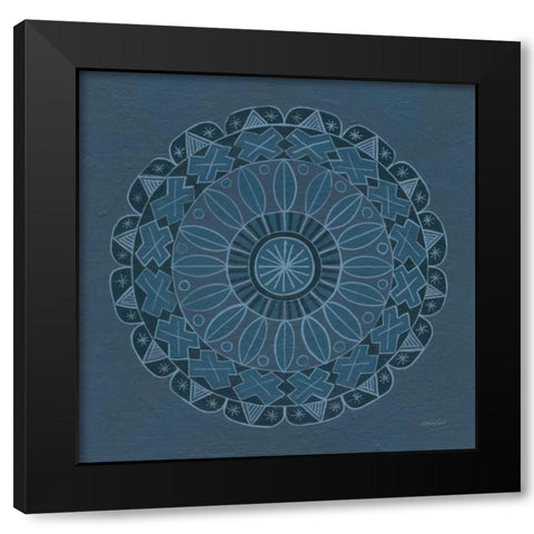 Adire II Black Modern Wood Framed Art Print by Lovell, Kathrine