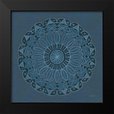 Adire II Black Modern Wood Framed Art Print by Lovell, Kathrine