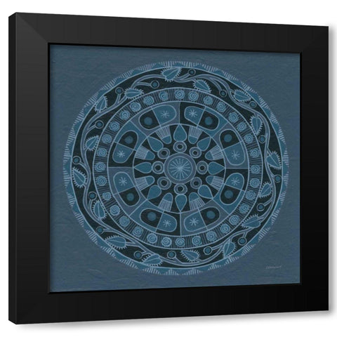Adire IV Black Modern Wood Framed Art Print by Lovell, Kathrine