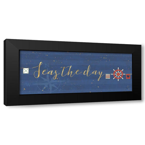 Underlined Nautical VI Black Modern Wood Framed Art Print with Double Matting by Charron, Veronique
