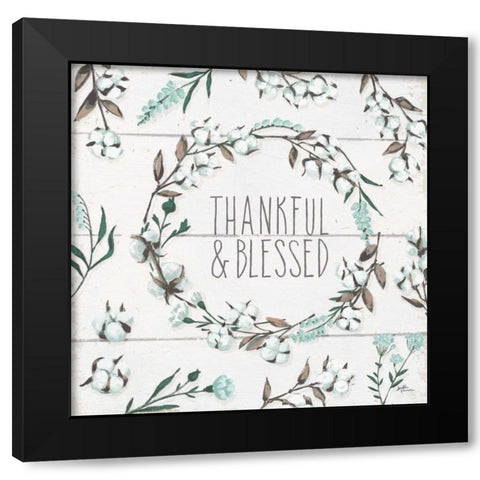 Blessed VI Black Modern Wood Framed Art Print with Double Matting by Penner, Janelle