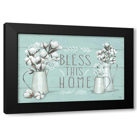 Blessed I Mint Black Modern Wood Framed Art Print with Double Matting by Penner, Janelle