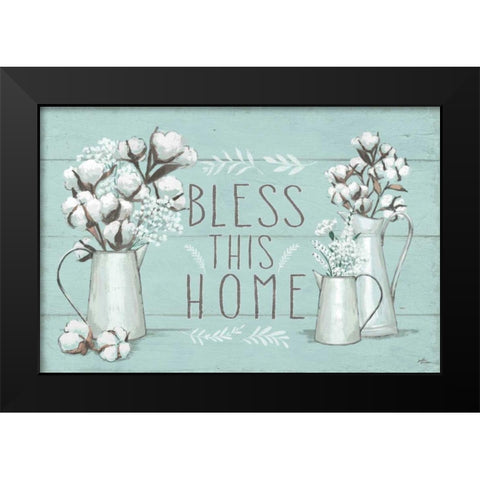 Blessed I Mint Black Modern Wood Framed Art Print by Penner, Janelle