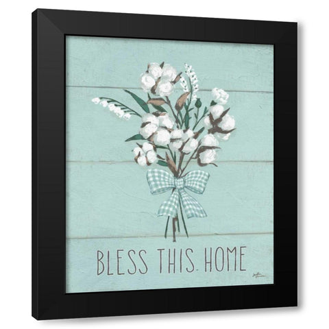 Blessed II Mint Black Modern Wood Framed Art Print by Penner, Janelle