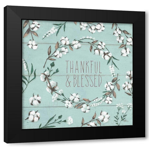 Blessed VI Mint Black Modern Wood Framed Art Print by Penner, Janelle