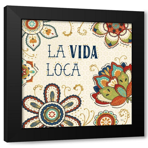 La Vida Loca II Black Modern Wood Framed Art Print with Double Matting by Charron, Veronique